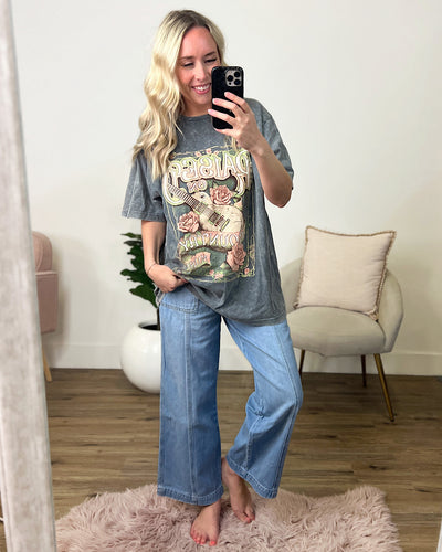 NEW! Raised on Country Music Vintage Denim Tee  Zutter   