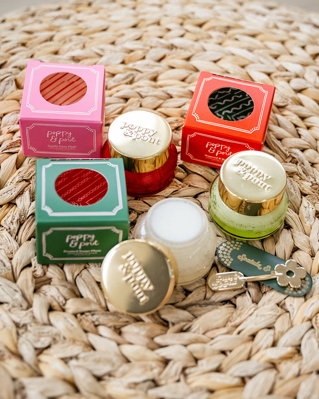Poppy & Pout Holiday Moisturizing Lip Scrub - 3 Flavors Poppy & Pout