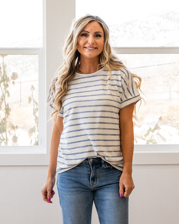 NEW! Madison Striped Top - Blue