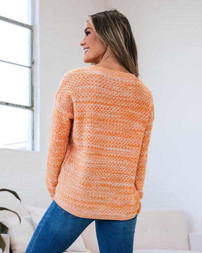 Abigail Textured Sweater - Heather Orange FINAL SALE  Staccato   