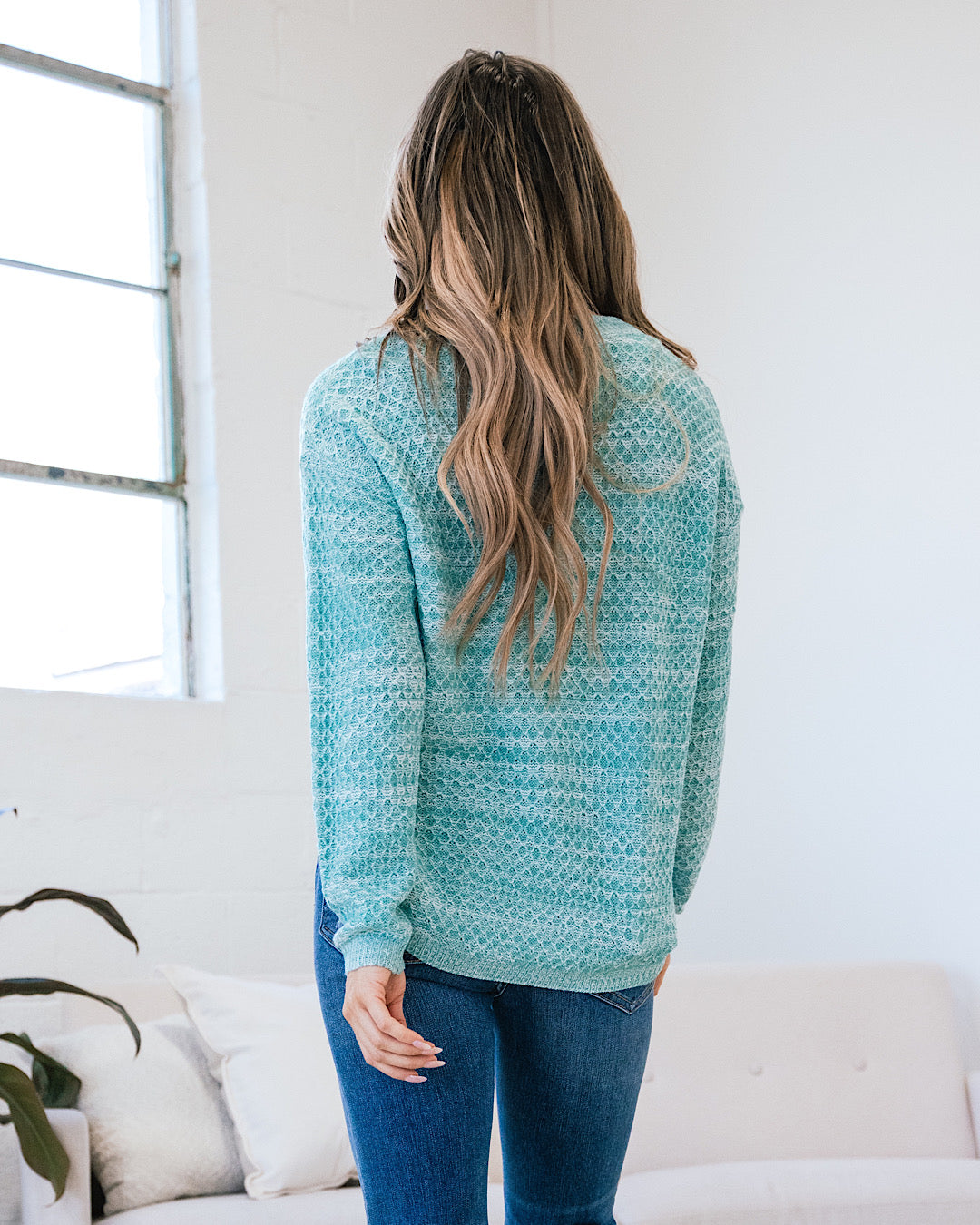 Abigail Textured Sweater - Heather Mint FINAL SALE  Staccato   