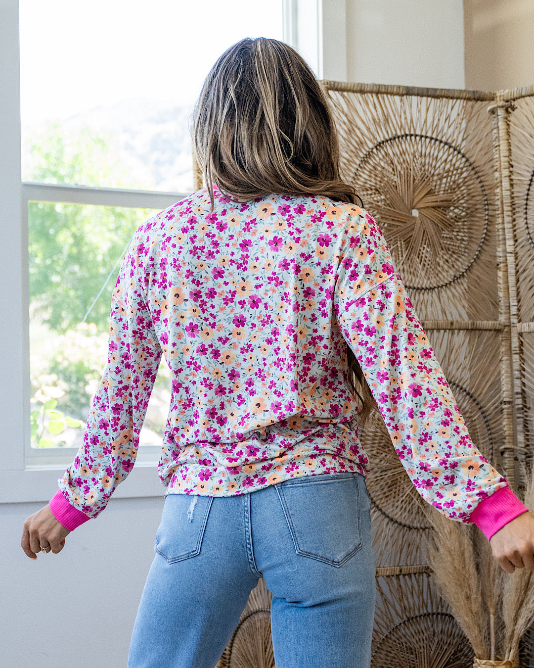 NEW! Clarissa Floral Knit Top - Mint & Fuchsia PS Kate