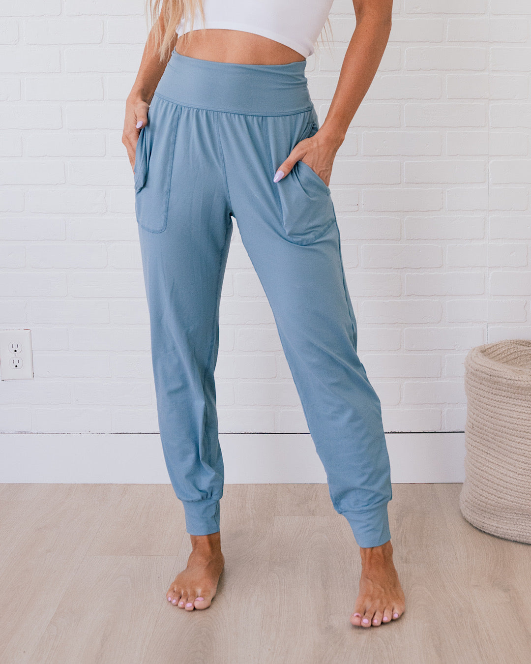 Yoga Joggers - Dusty Blue  Rae Mode   