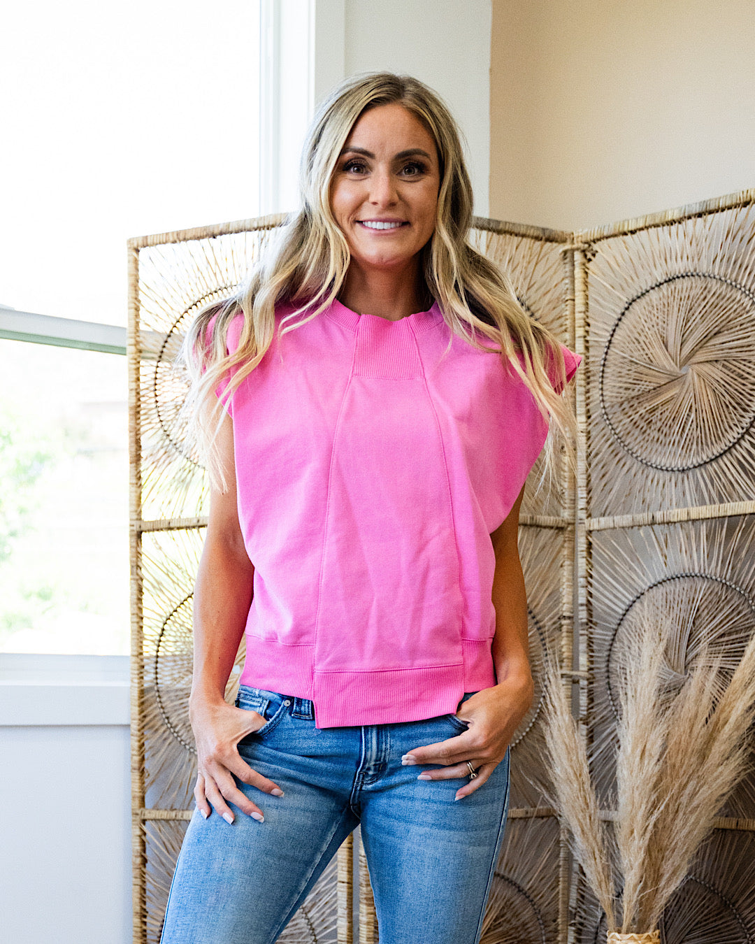 Adelle Short Sleeve Sweatshirt - Pink  Ces Femme   