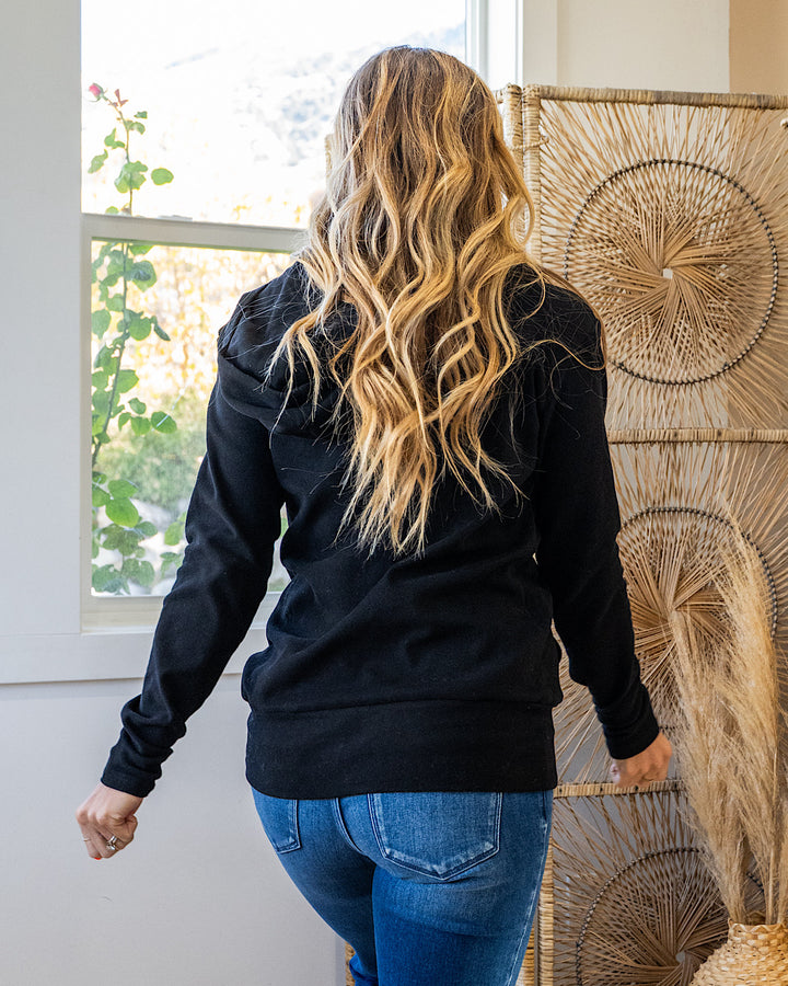 NEW! Ampersand Ave Midnight Rose HalfZip Hoodie Ampersand Ave