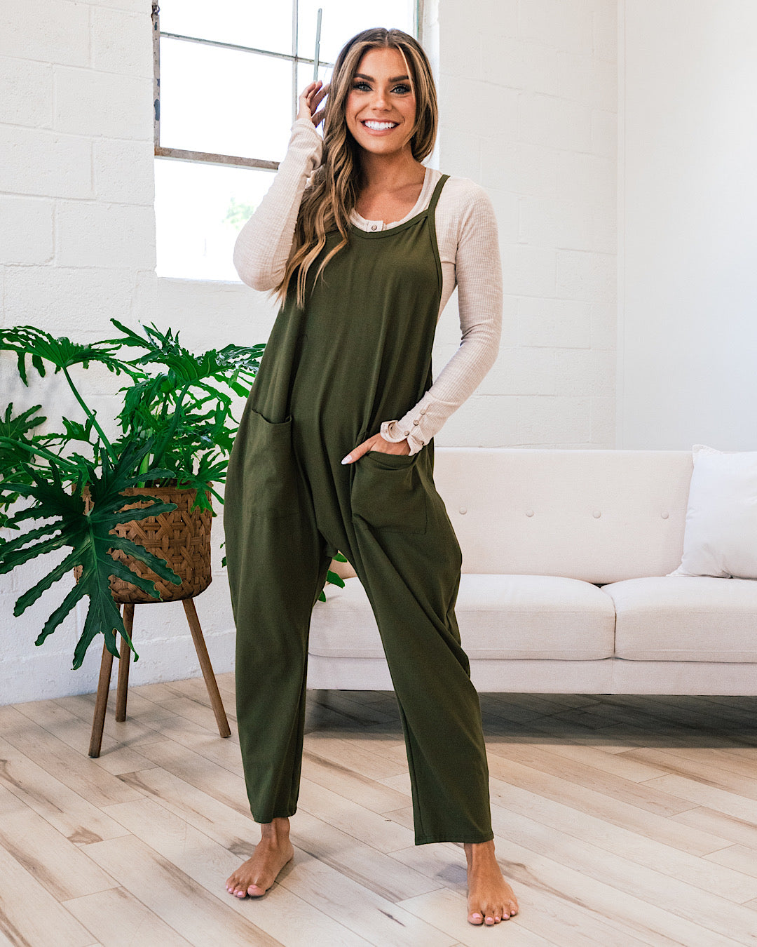 Quinn Jumpsuit - Olive FINAL SALE  Lovely Melody   