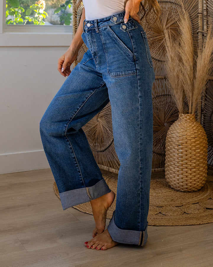 NEW! KanCan Elsie 90's Wide Leg Trouser Jeans