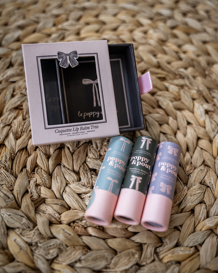 Poppy & Pout Coquette Lip Balm Trio Gift Set Poppy & Pout