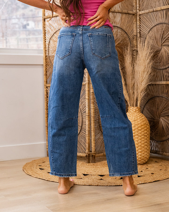 KanCan No Reason Non Distressed Barrel Jeans KanCan