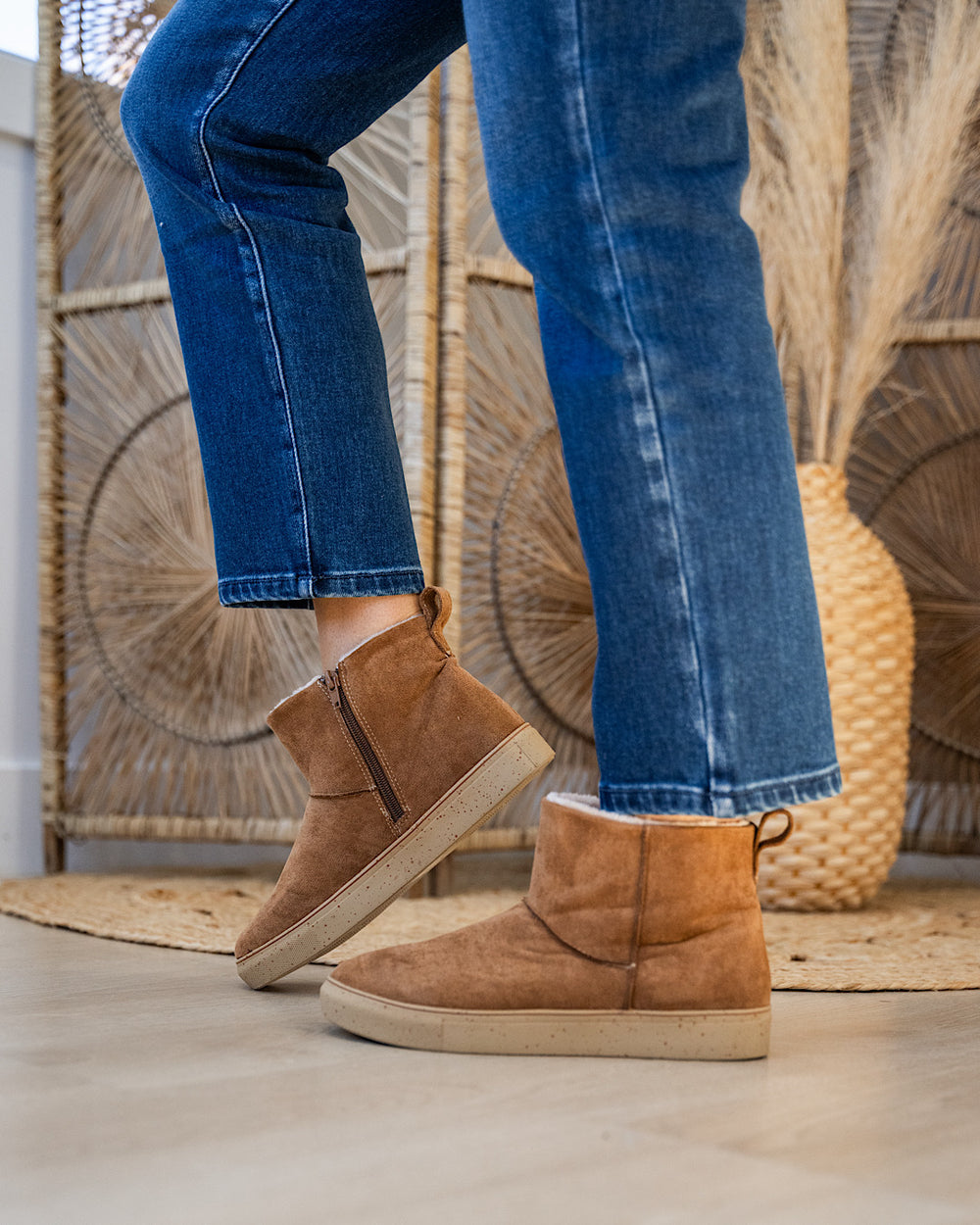 Very G Fuzzy Boots - Tan SALE Very G