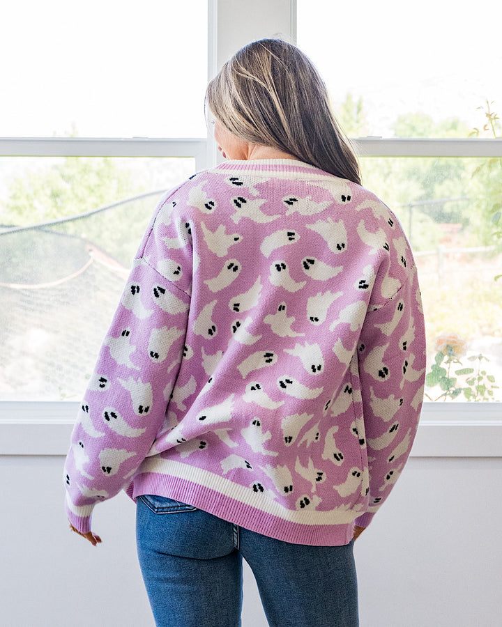NEW! Ghost Pocket Cardigan - Pink