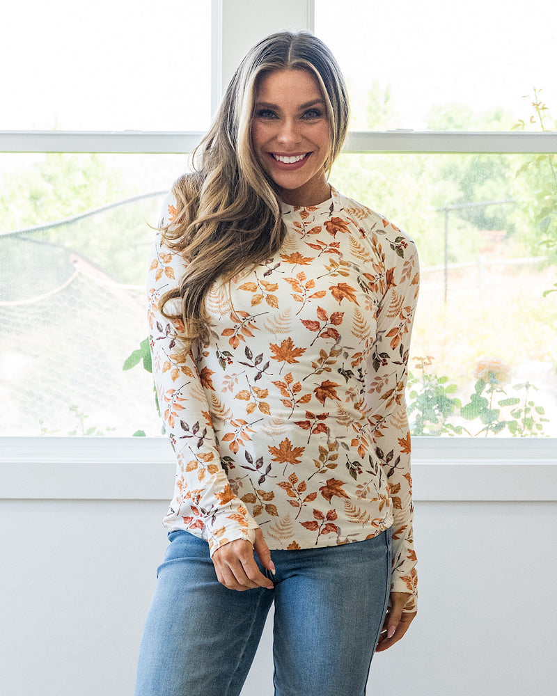 NEW! Blair Long Sleeve Top - Harvest Leaves Michelle Mae