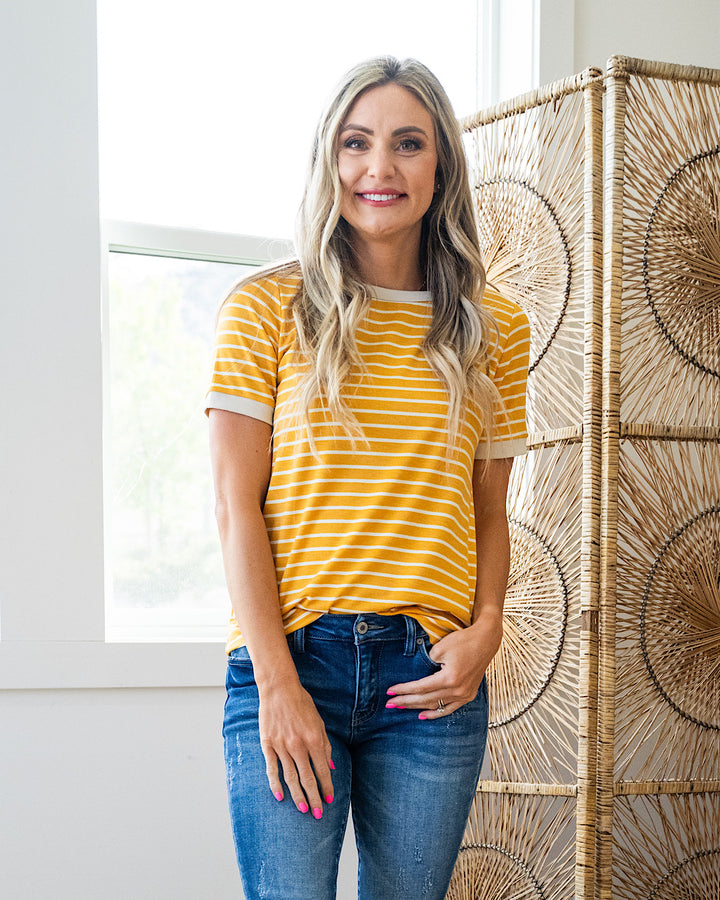 Meredith Striped Crewneck Top - Color Options Available! Staccato