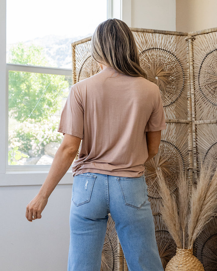 Bethany Pocket Top - Dark Taupe Hyfve