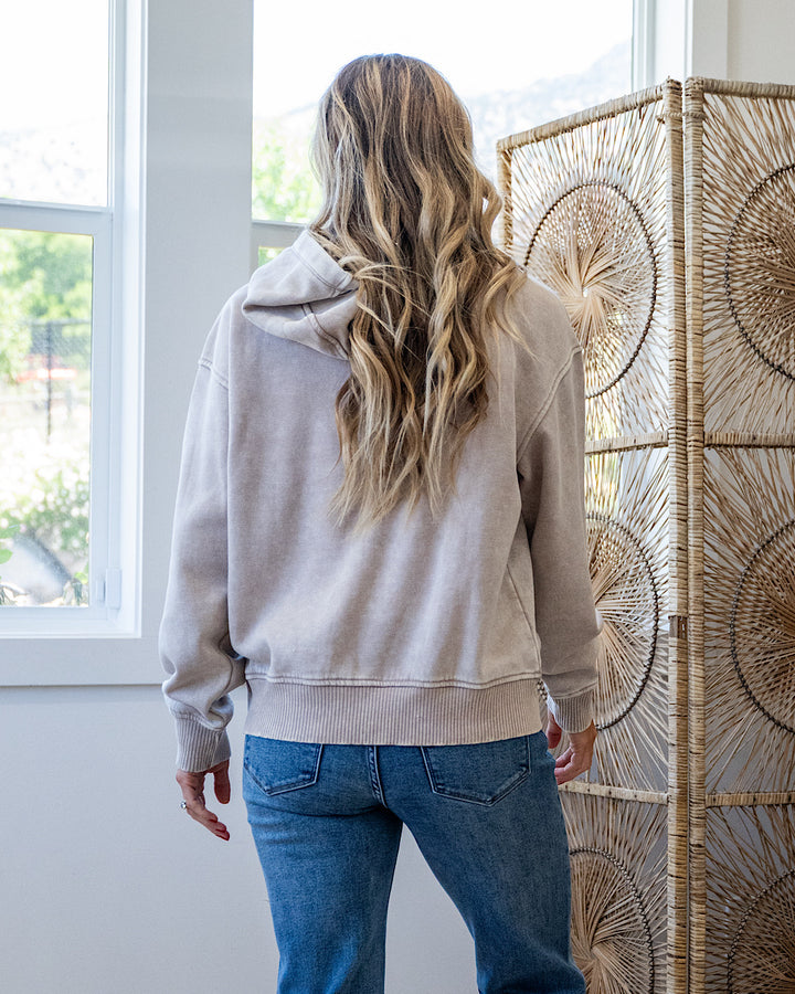 The Keeper Fleece Hoodie - Ash Mocha Zenana