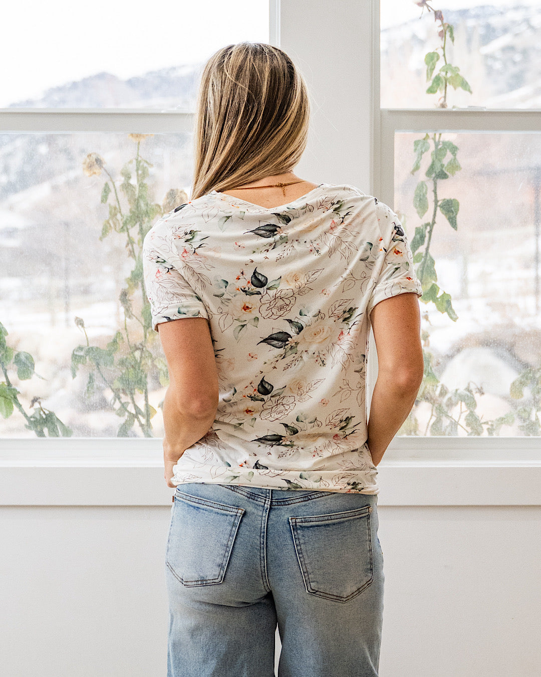 NEW! Sophie V Neck Top - Vintage Floral