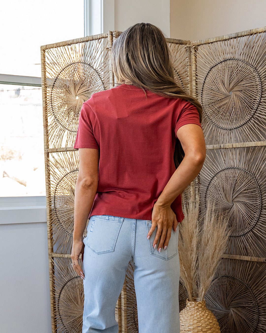 Mono B Classic Boxy Fit Tee - Red Pear Mono B