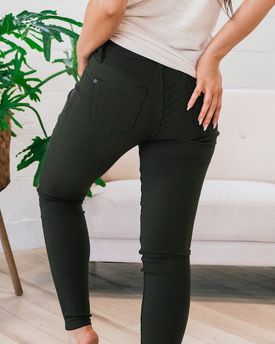 NEW! Hyperstretch Skinny Jeans Regular and Plus - Dark Olive  YMI   