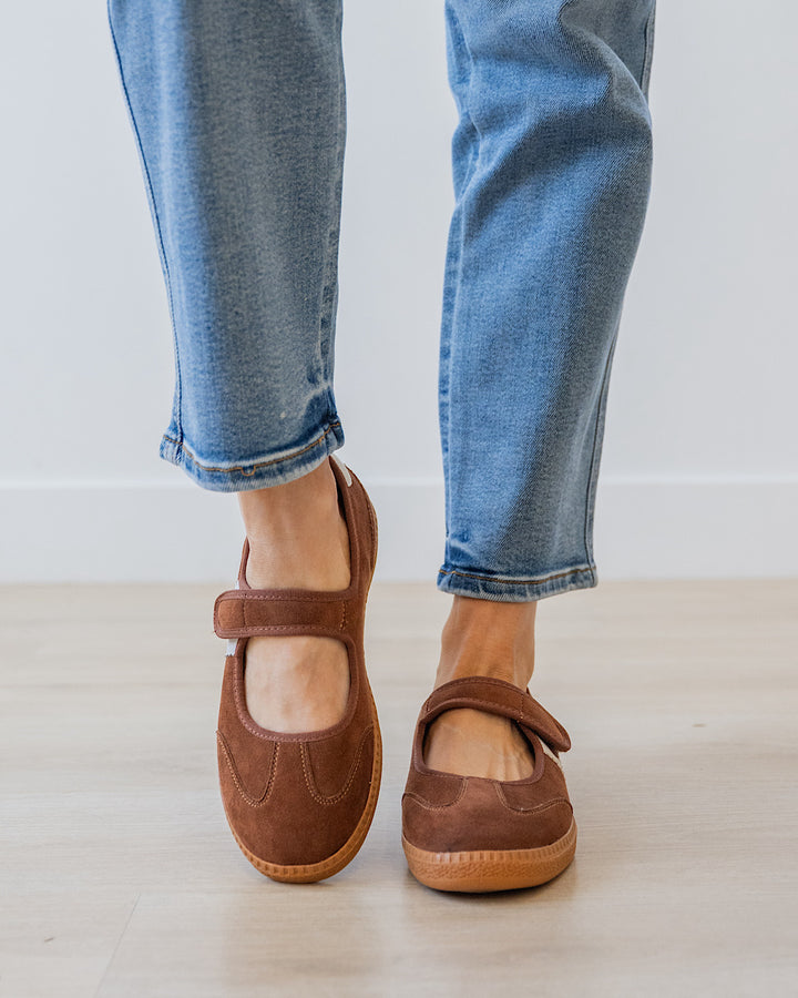 NEW! Corkys Calm Down Mary Jane Sneakers - Chestnut