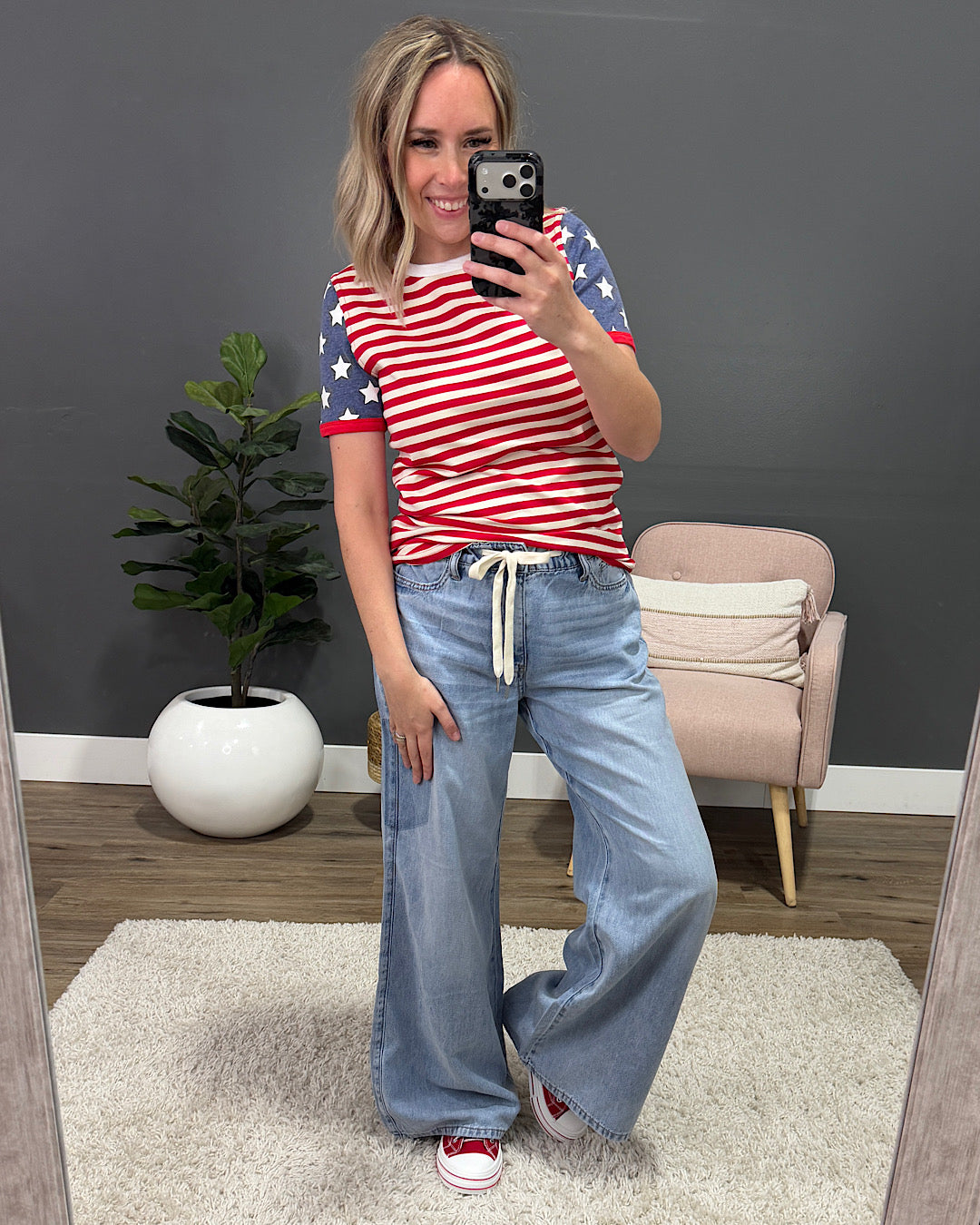 NEW! Ampersand Ave Lulu Tee - Old Glory Ampersand Ave