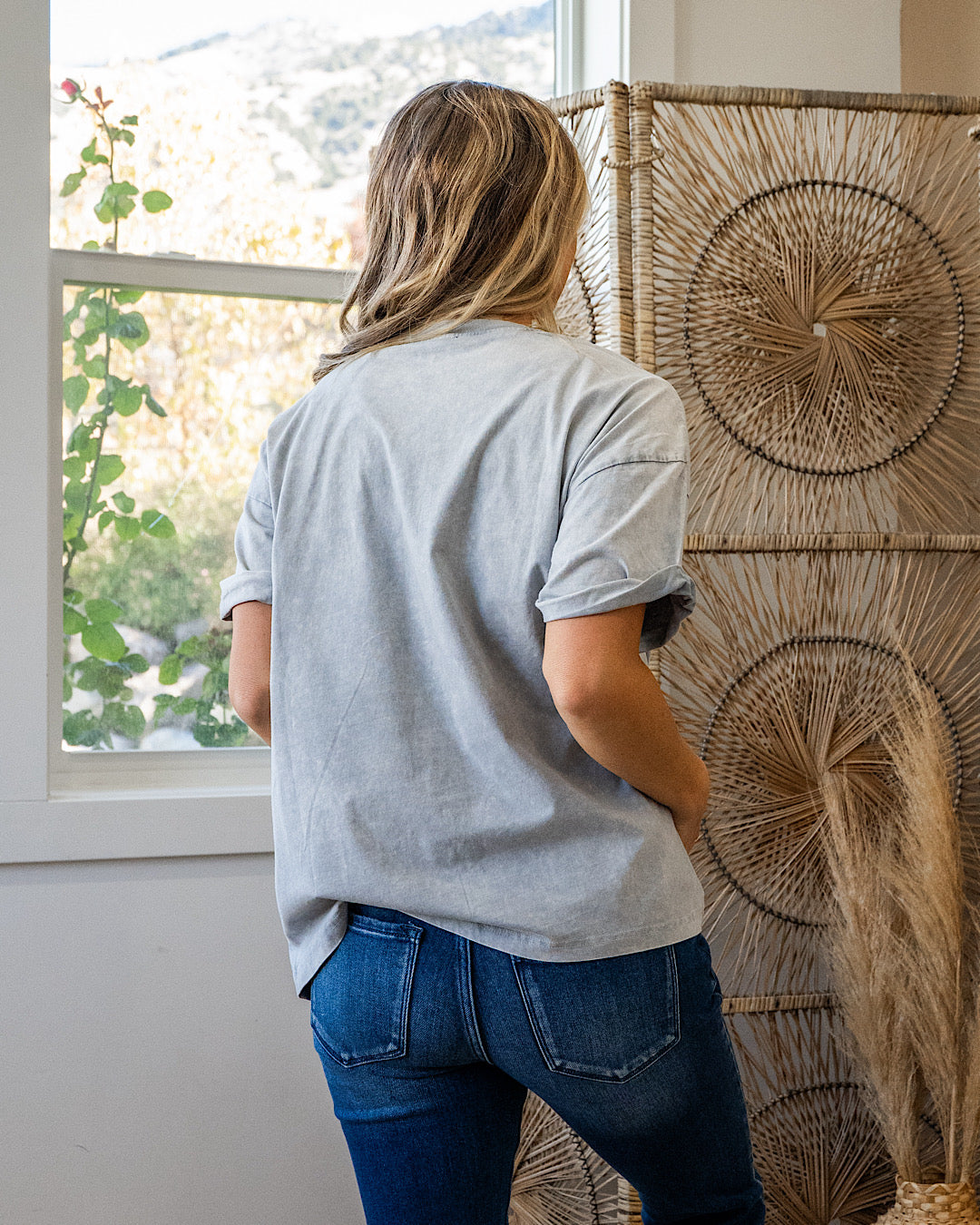 NEW! Dreamers World Tour Gray Denim Mineral Wash Tee Zutter