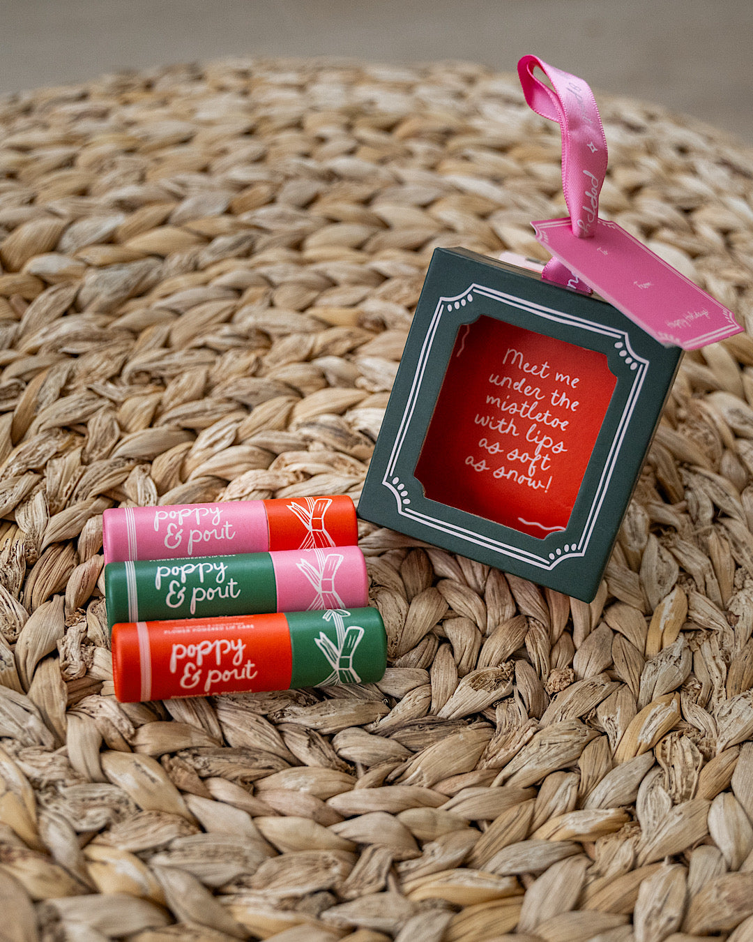 Poppy & Pout Holiday Lip Balm Trio Gift Set Poppy & Pout