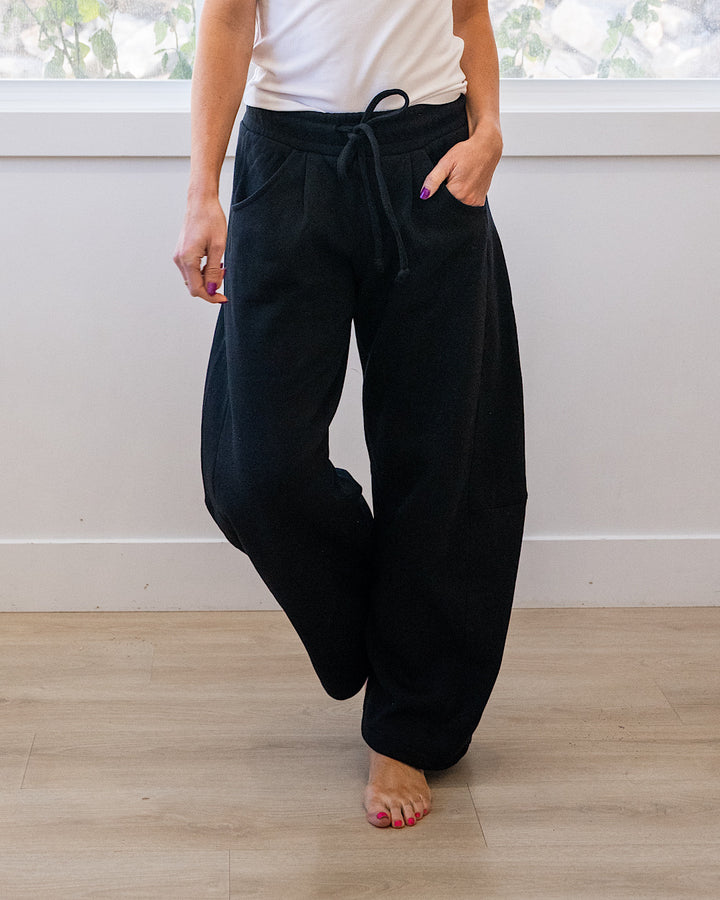 Micael Barrel Leg Lounge Pants - Color Options Available! Reflex Black