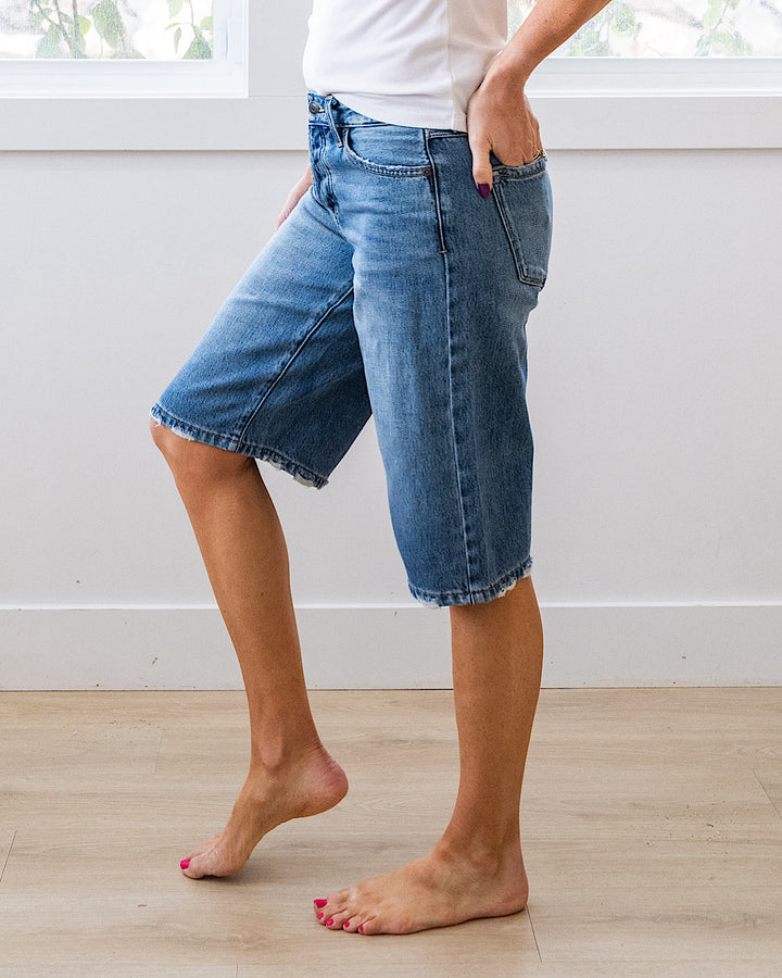 KanCan Penelope Slung Baggy Jean Shorts KanCan
