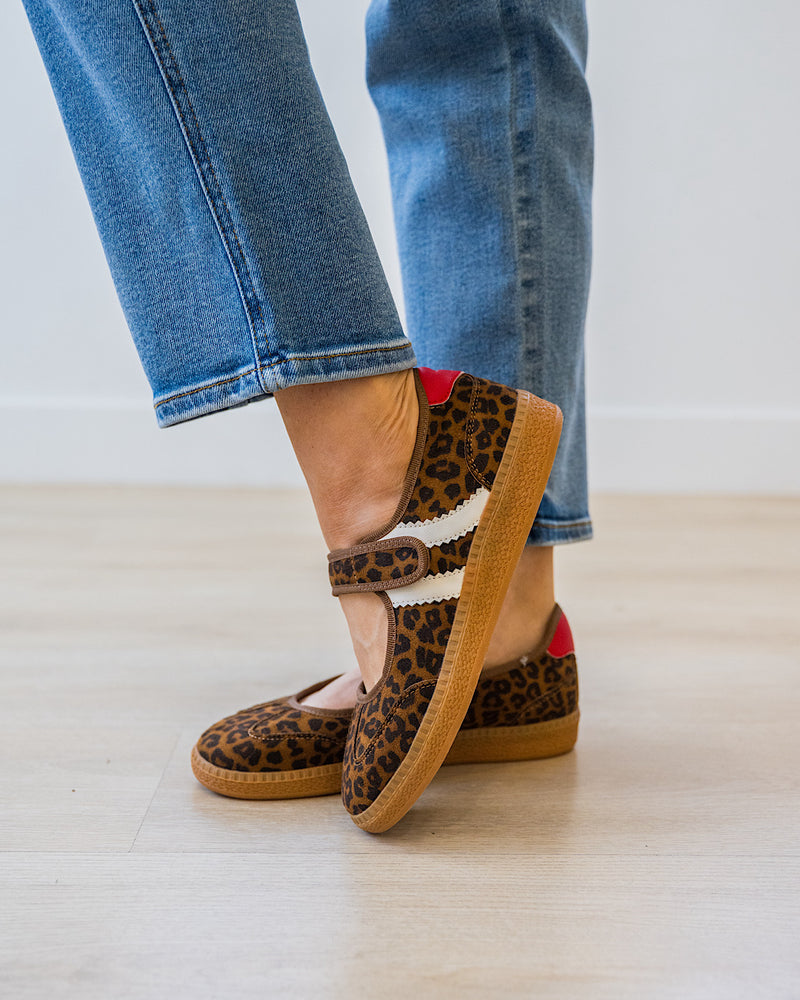 NEW! Corkys Calm Down Mary Jane Sneakers - Leopard