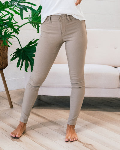 NEW! Hyperstretch Skinny Jeans Regular and Plus - Taupe  YMI   