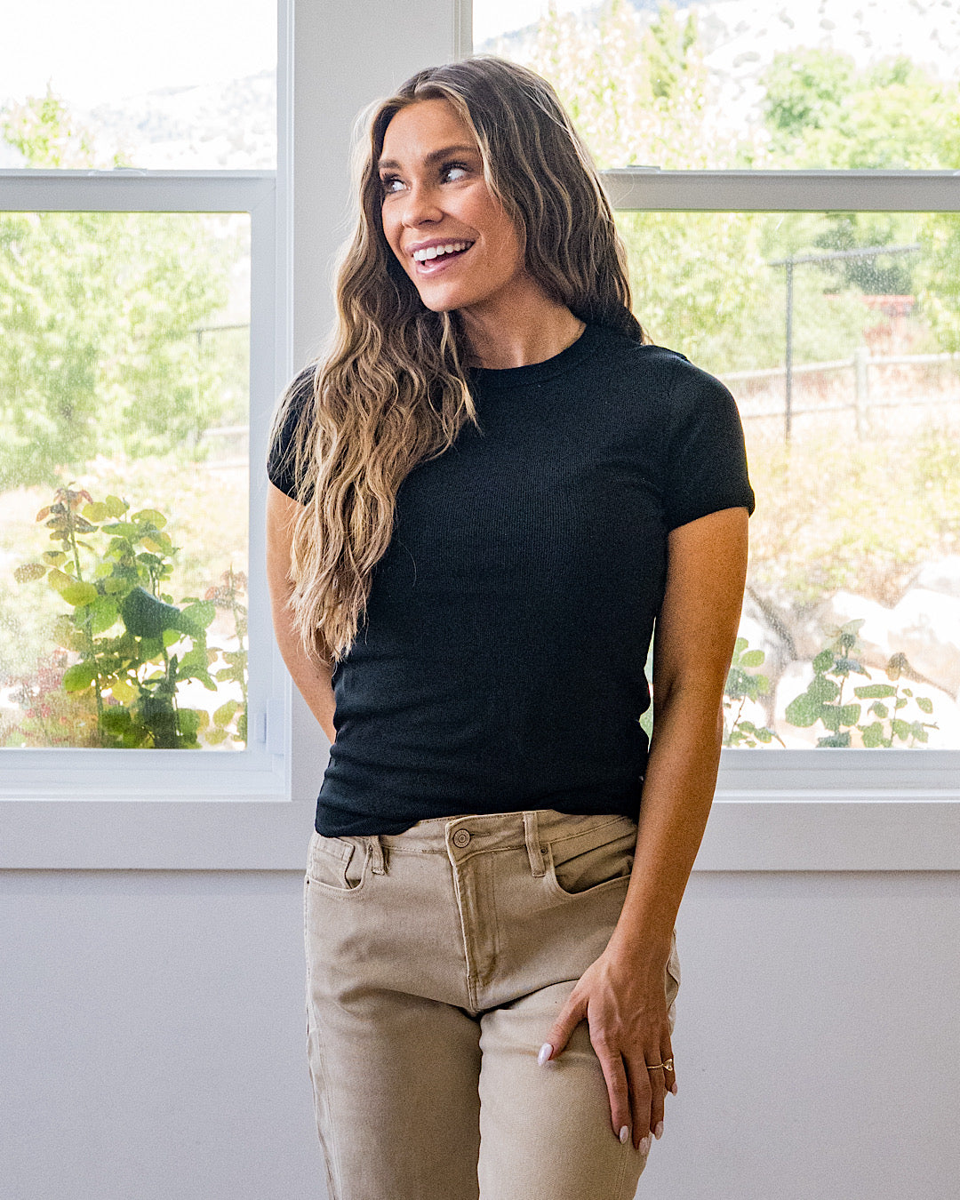 Brenley Ribbed Knit Top - Color Options Available! Wishlist Black