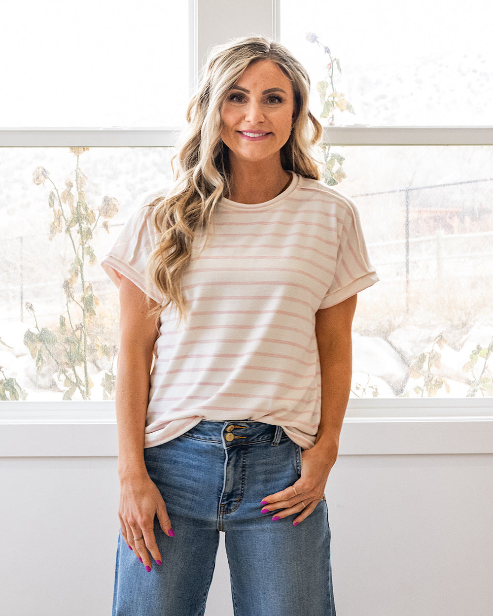Madison Striped Top - Color Options Available! Lovely Melody Blush