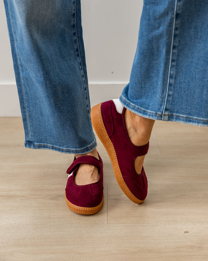 NEW! Corkys Calm Down Mary Jane Sneakers - Wine Corkys Footwear