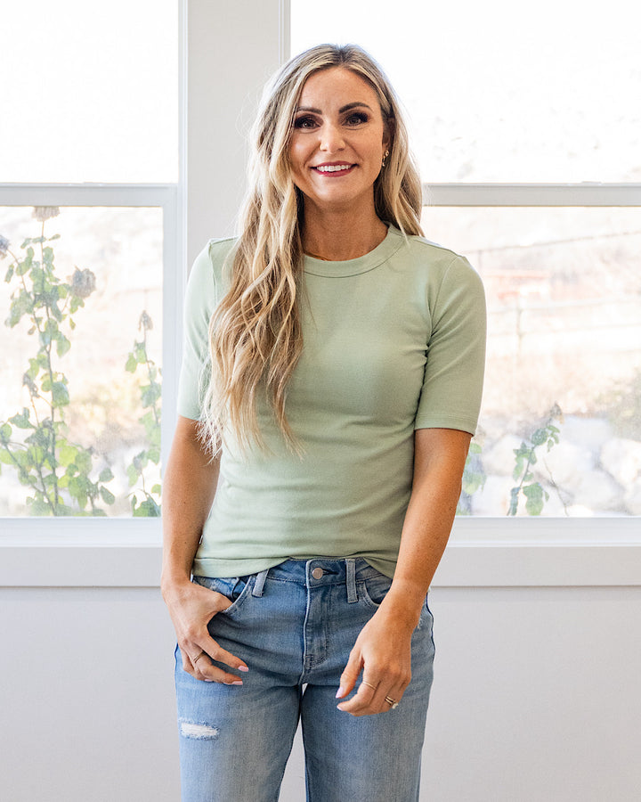 NEW! Lola Half Sleeve Knit Top - Mint