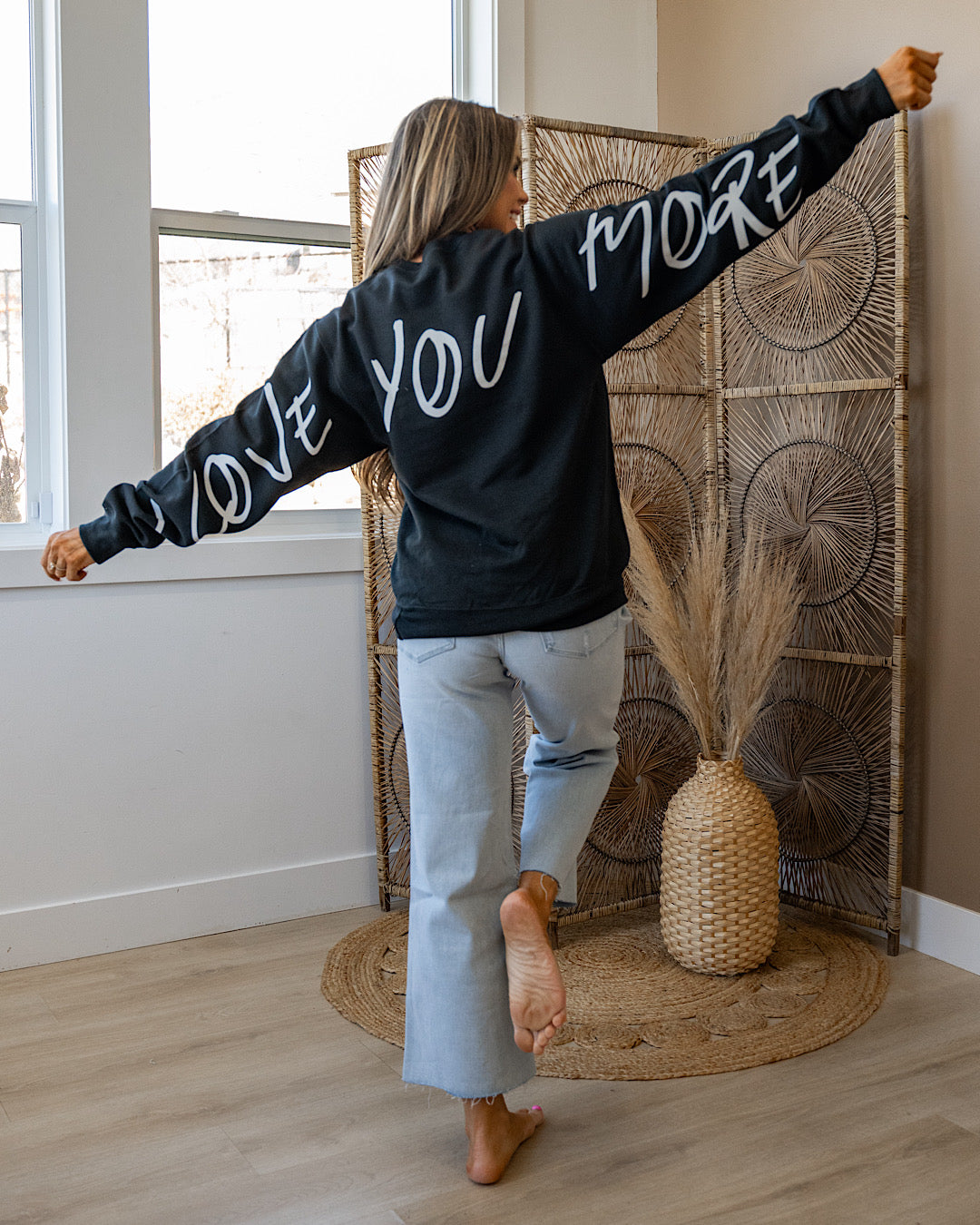 Love You Mean It Black Sweatshirt Southern Bliss