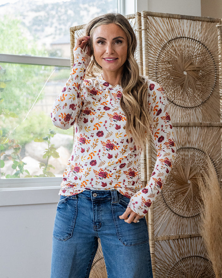 Blair Long Sleeve Top - Color Options Available! Michelle Mae Autumn Floral