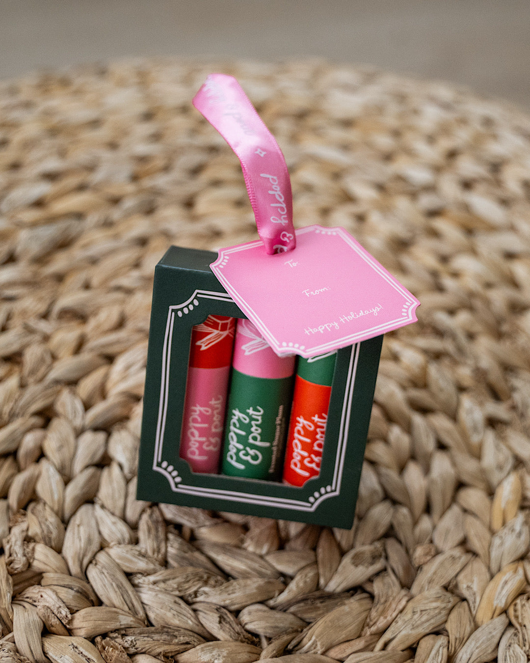 Poppy & Pout Holiday Lip Balm Trio Gift Set Poppy & Pout