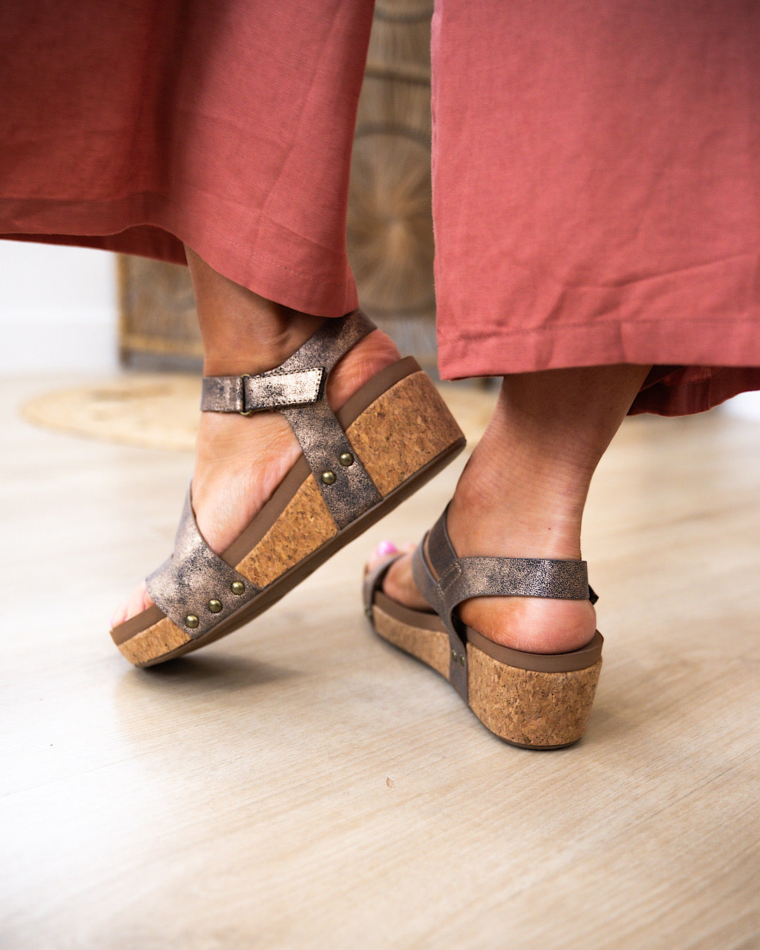 NEW! Corkys Keep it Casual Sandals - Bronze  Corkys Footwear   