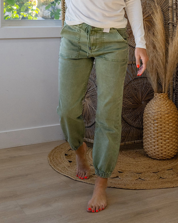 NEW! Mica Notice Me Jogger Jeans - Olive