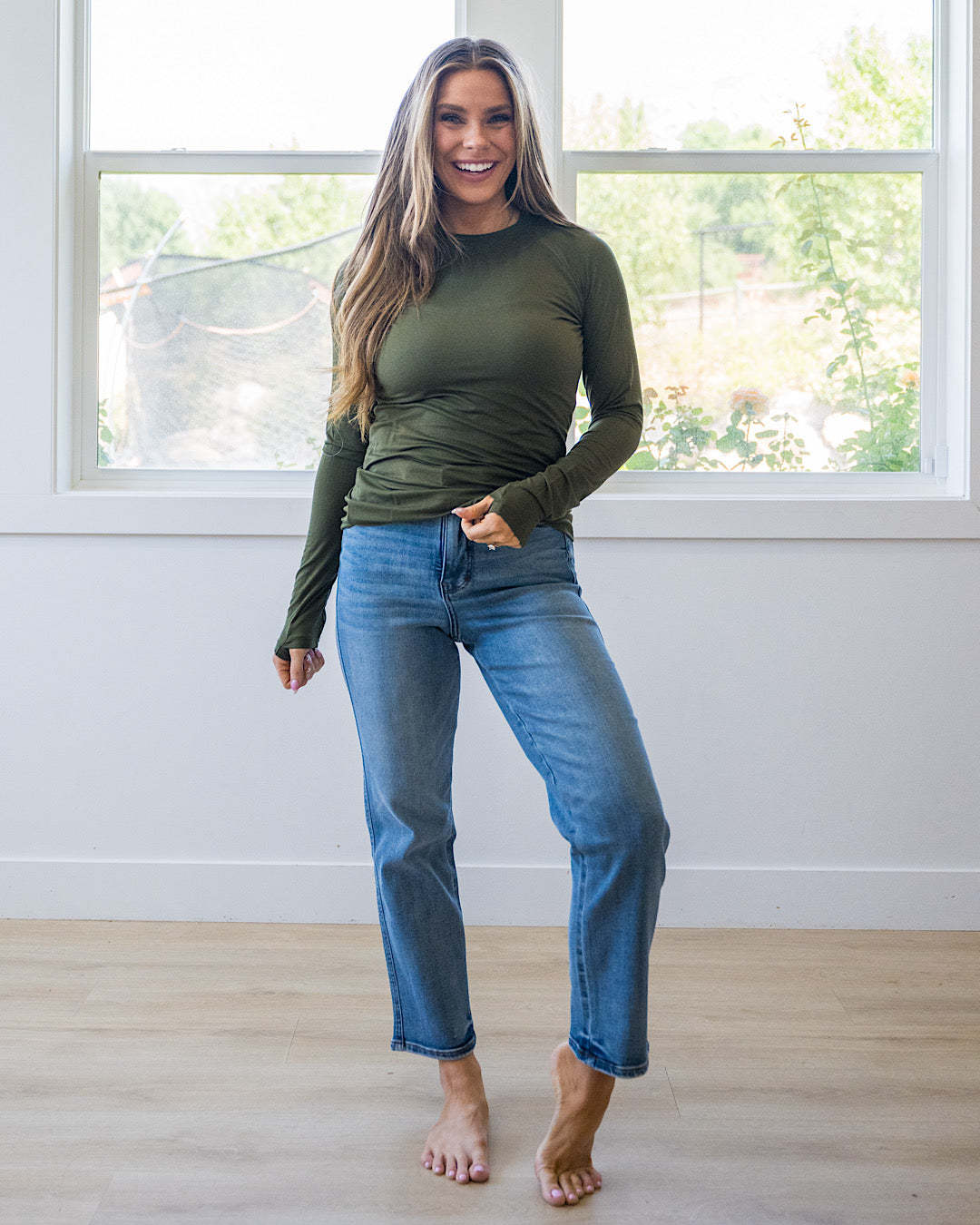 NEW! Blair Long Sleeve Top - Dark Olive