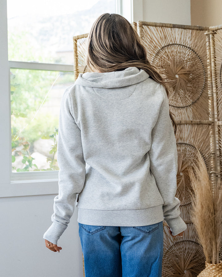 Cinq Bleu Annecy Full Zip Sweatshirt - Heather Stone Wanakome