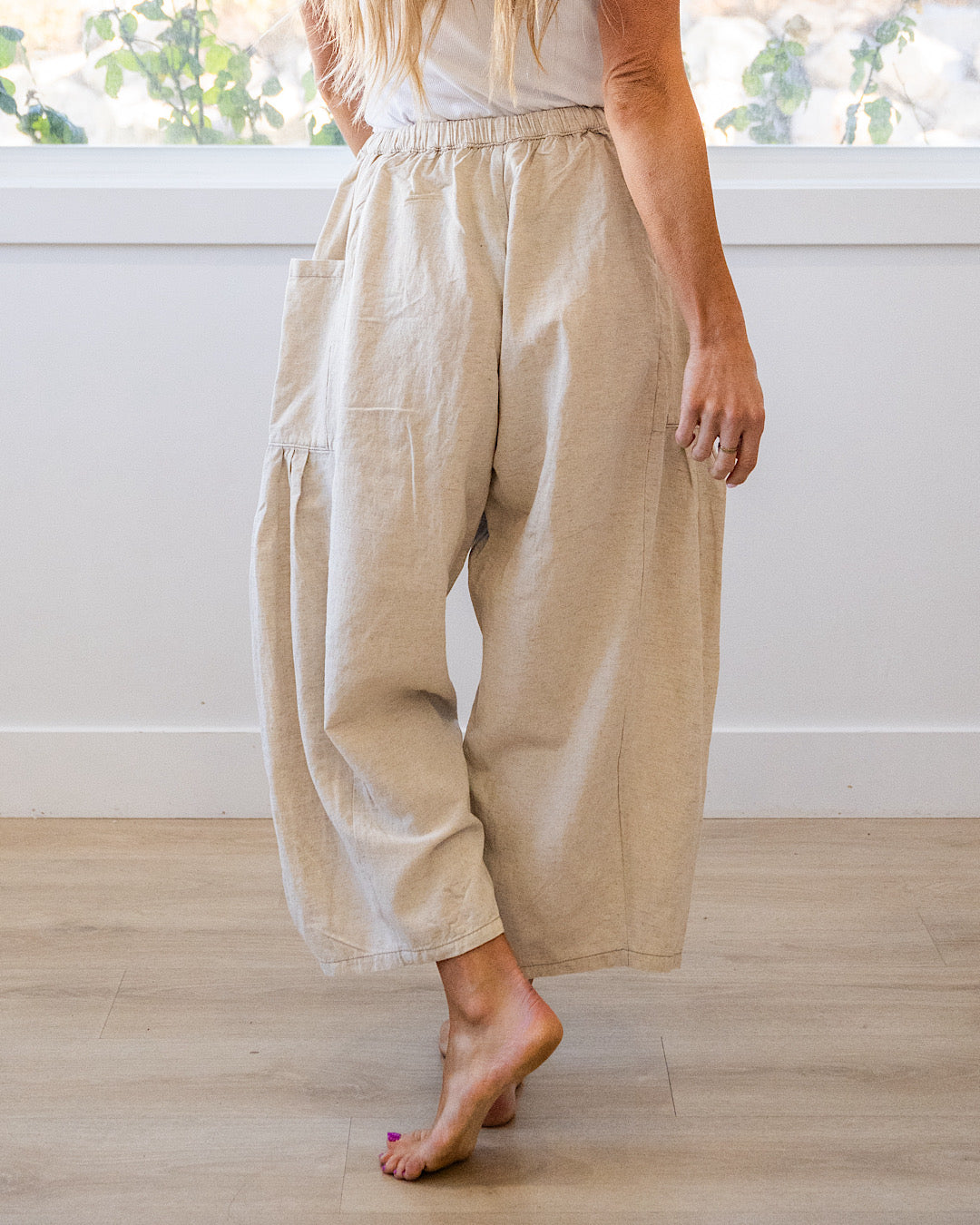 NEW! Sonya Wide Leg Linen Pants - Natural Cotierra