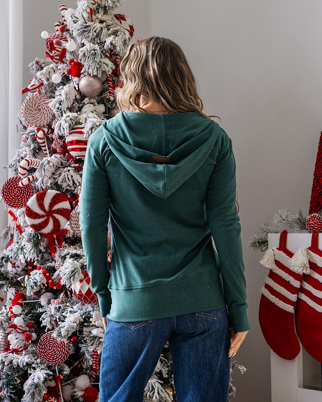 NEW! Ampersand Ave Performance Fleece FullZip Sweatshirt - Evergreen Ampersand Ave