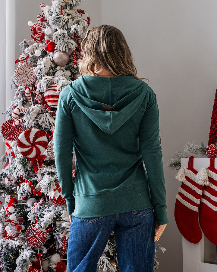 NEW! Ampersand Ave Performance Fleece FullZip Sweatshirt - Evergreen Ampersand Ave