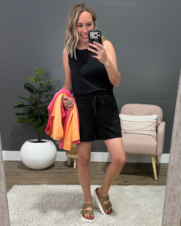 NEW! Miranda Scuba Fabric Romper - Apricot Double Zero