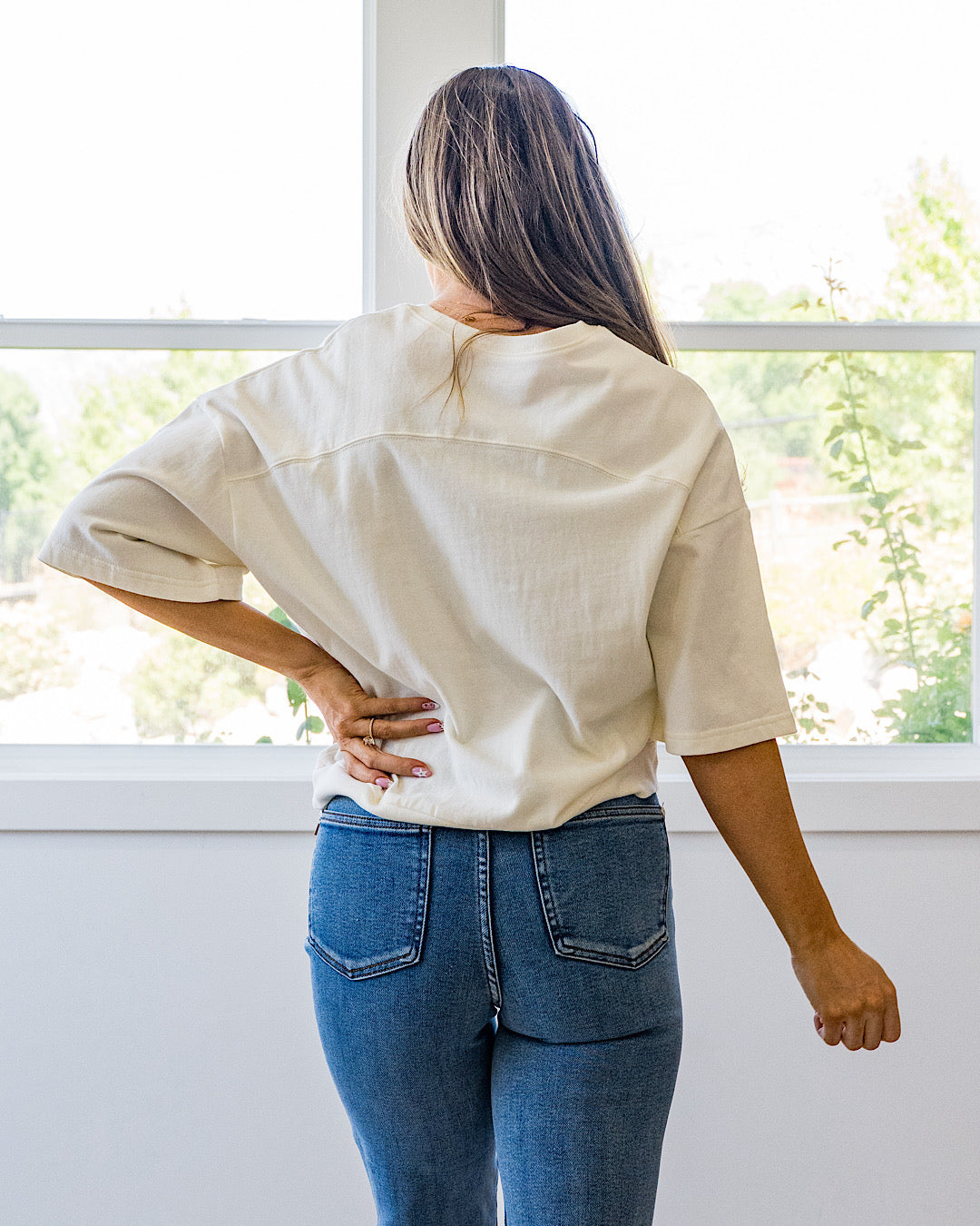 NEW! Annie Oversized Soft Knit Top - Cream Double Zero