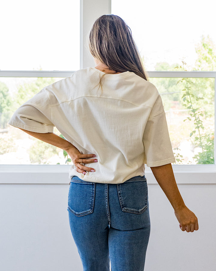NEW! Annie Oversized Soft Knit Top - Cream Double Zero