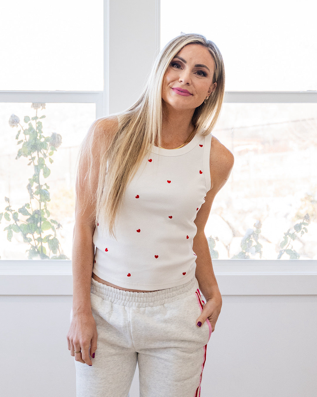 NEW! Ampersand Ave Heart Tank - White Ampersand Ave