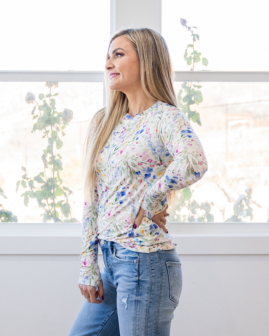 NEW! Blair Long Sleeve Top - Cottage Floral Michelle Mae