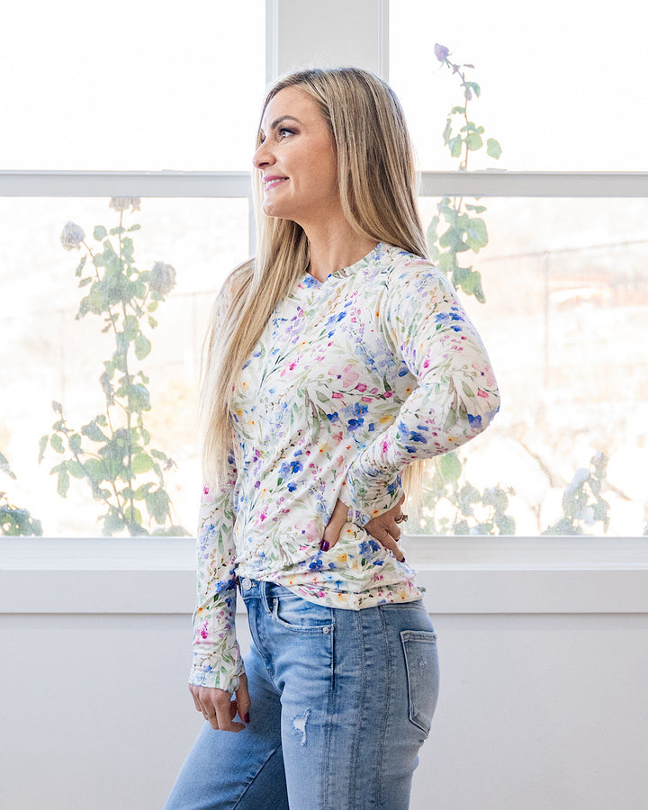 NEW! Blair Long Sleeve Top - Cottage Floral Michelle Mae